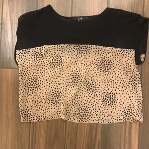 Leopard print short sleeve shirt